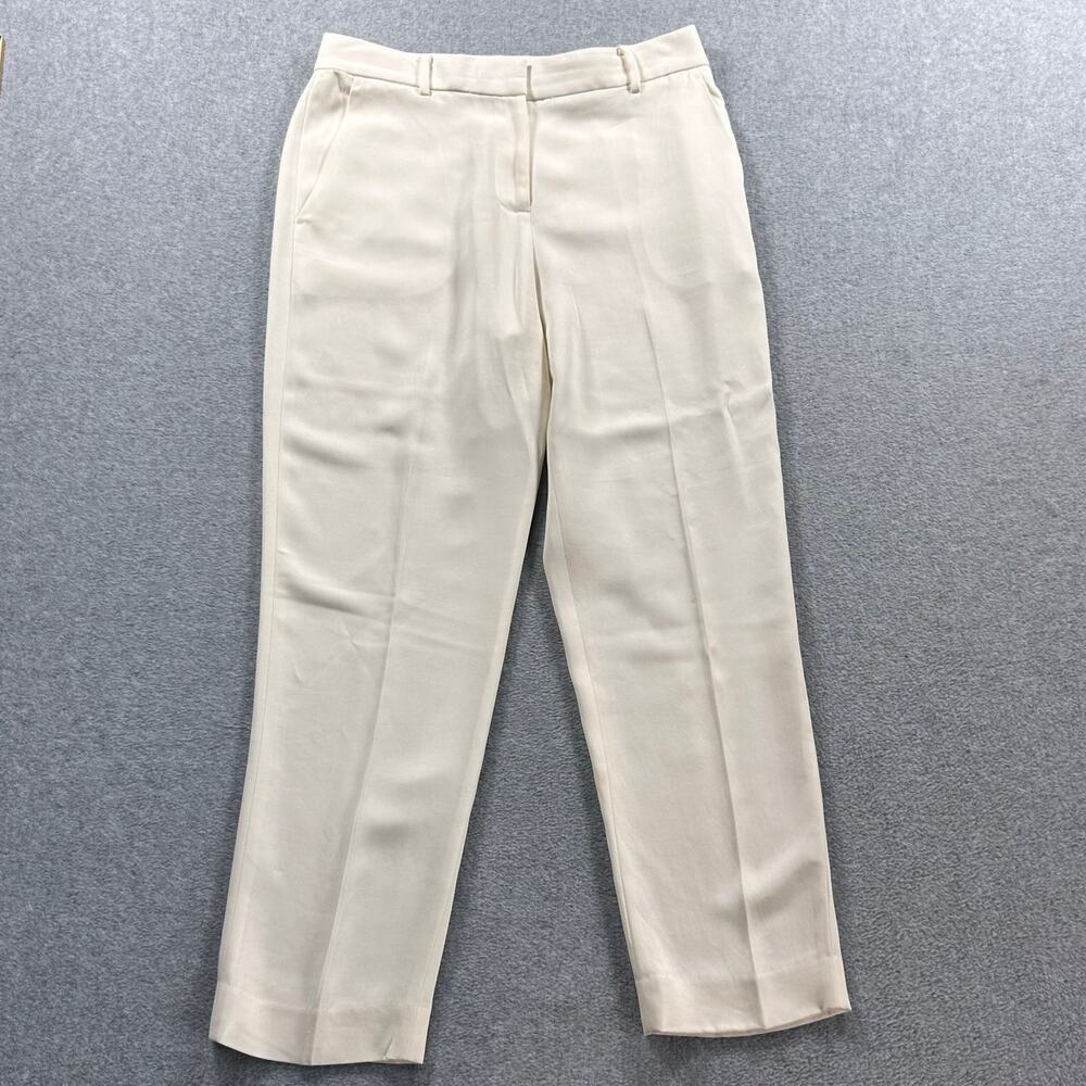 Kobi Halperin Cropped Pant Women's Size 10 Beige Pleated High Rise Viscose